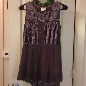 Crushed velvet top Knox and Rose